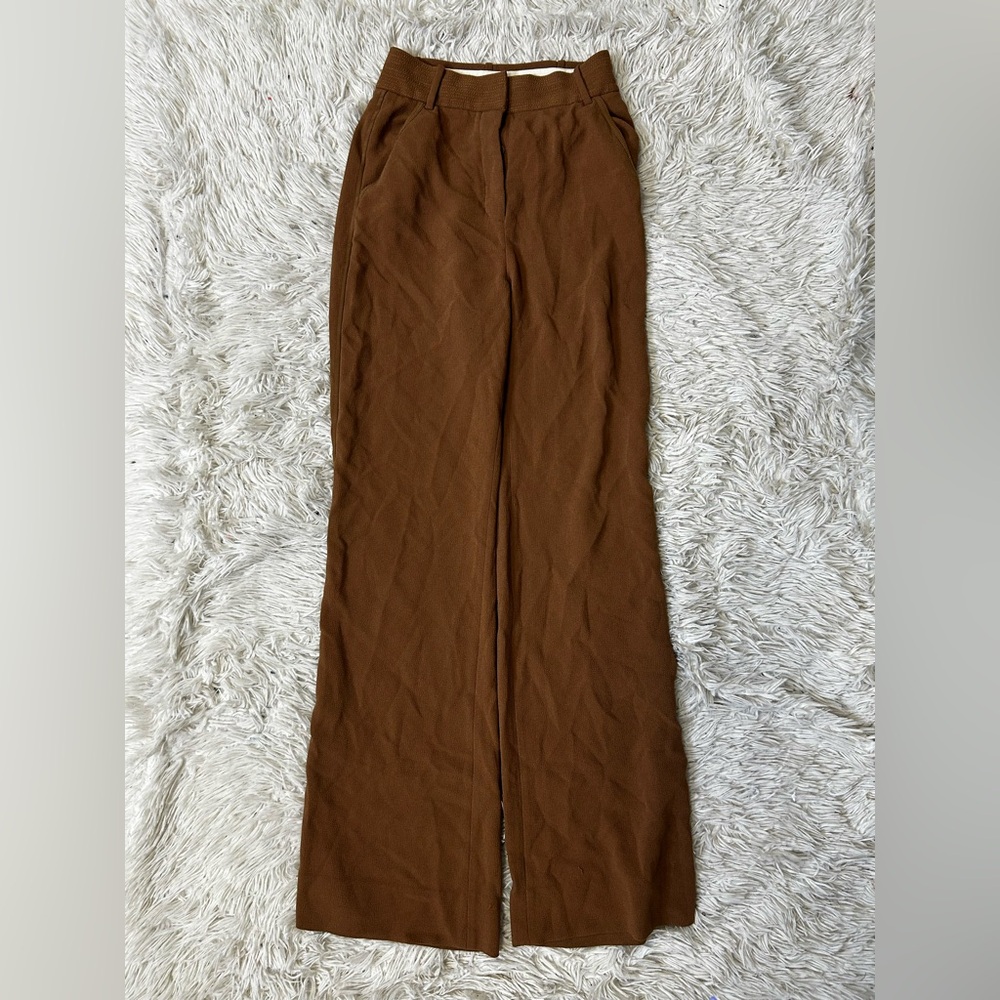 ◾️Aritzia Wilfred Le Fou Wide Leg Brown Pants